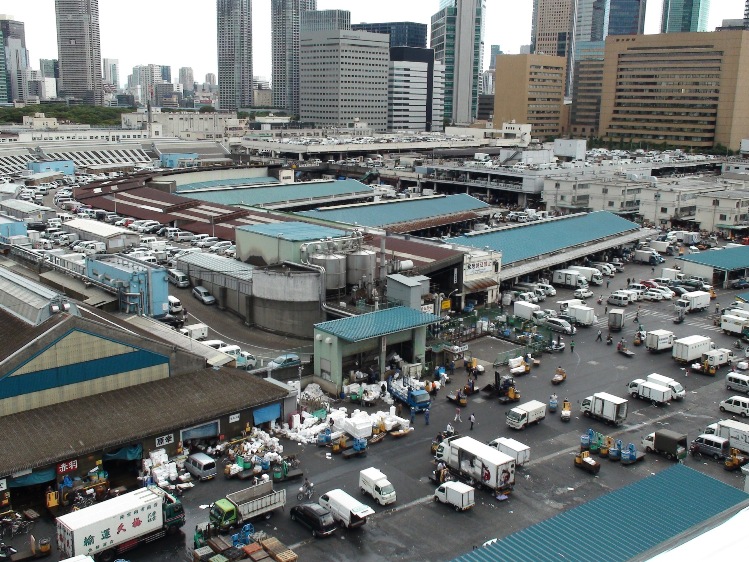 築地市場の場内全景